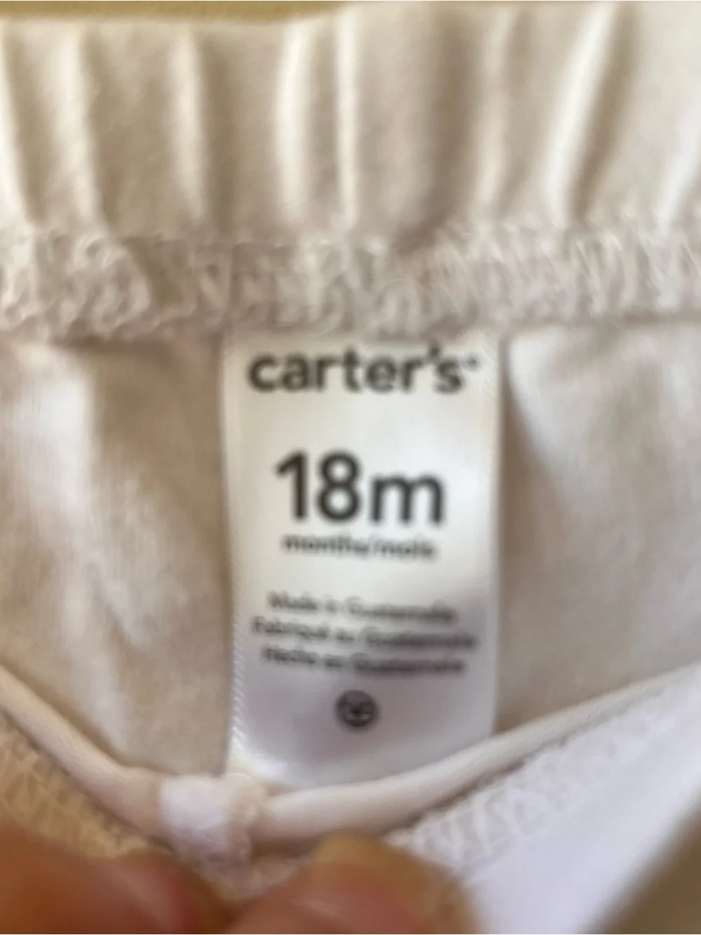 Carter's White Baby/Toddler Leggings